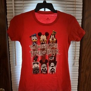 Disney Red T-Shirt - Mickey & Friends Tower of Terror